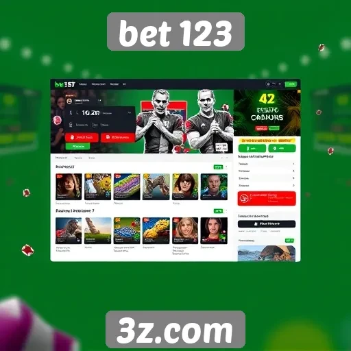 Interface e usabilidade do site bet 123 em foco